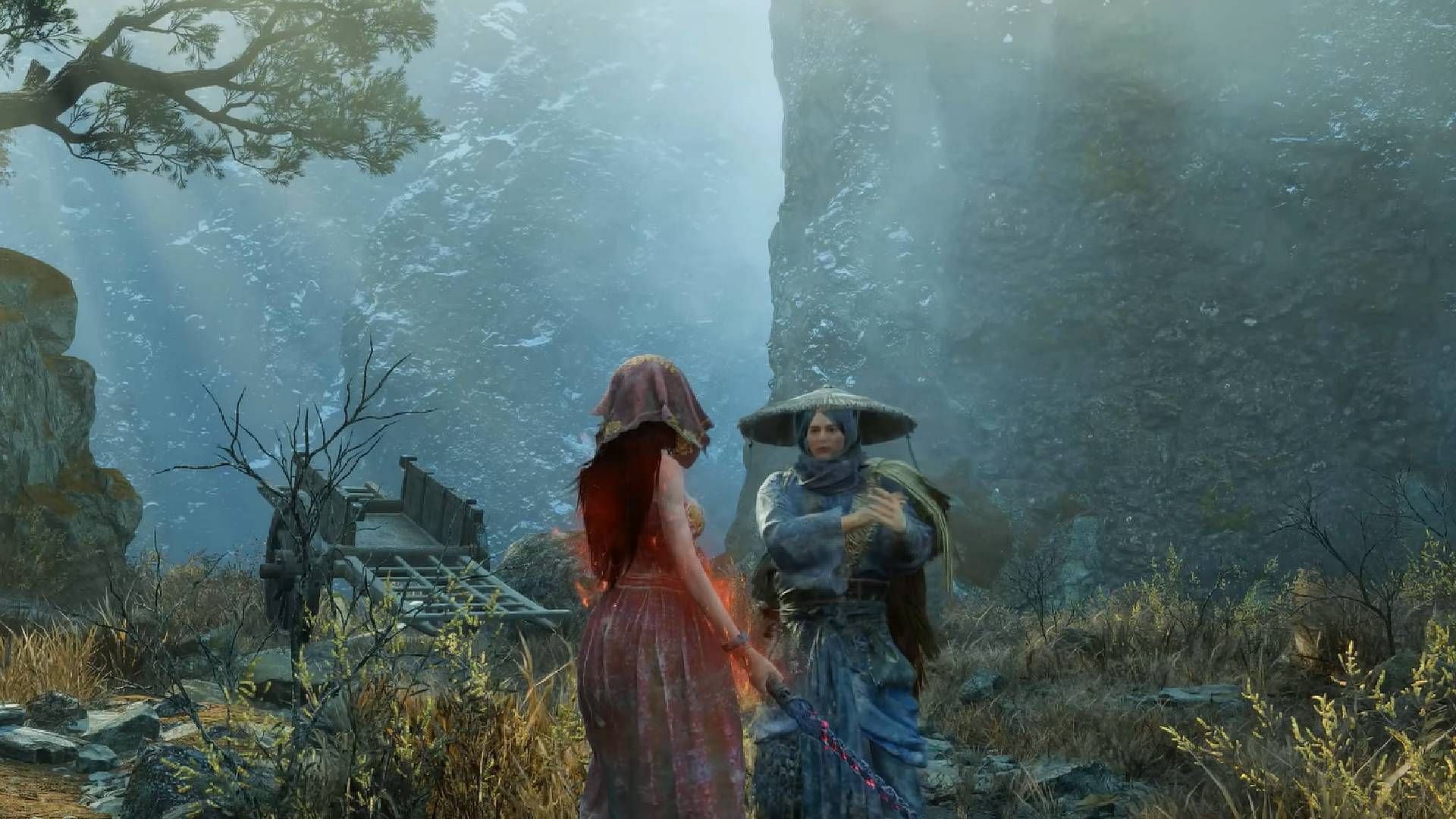 Hillswatch region from Wuchang: Fallen Feathers Chapter 2: Cloudspire (Image via 505 Games || YouTube@Gamer&#039;s Little Playground)