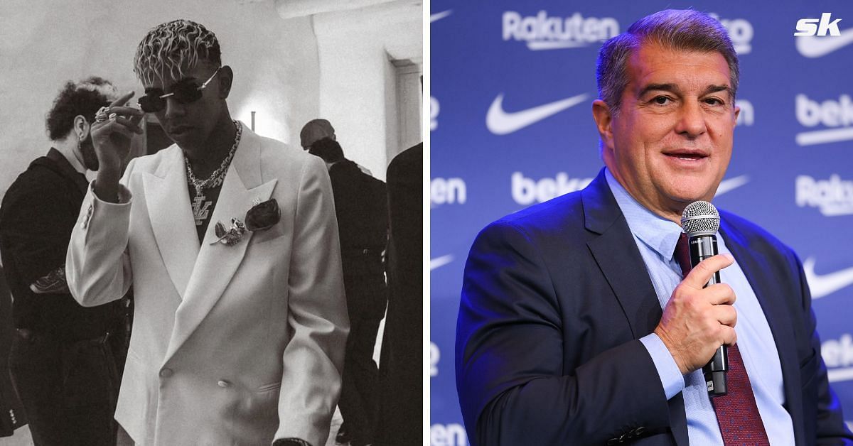Lamine Yamal and Joan Laporta.