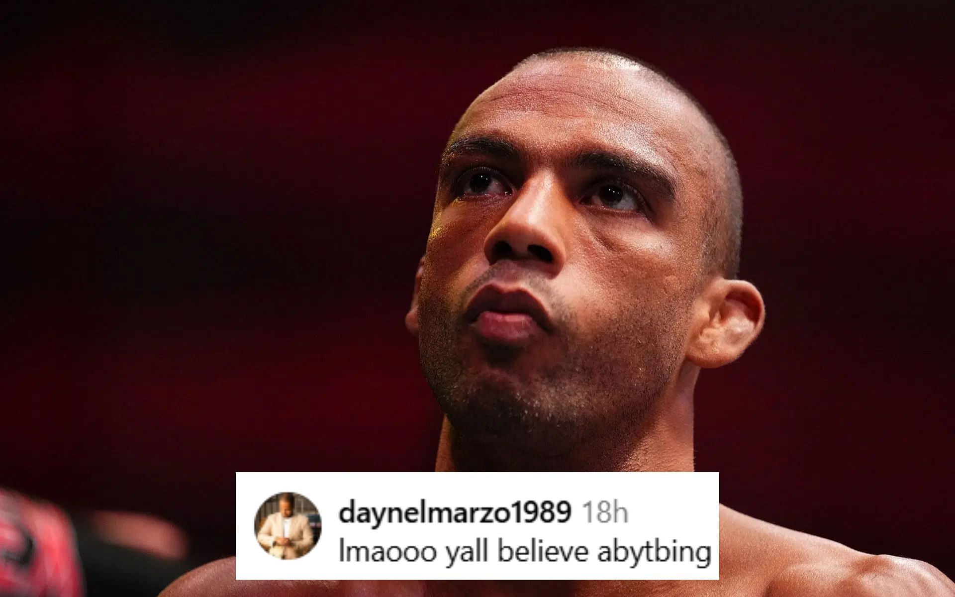 Fans react to Edson Barboza Jr. believing a news about Donald Trump. [Image courtesy: Getty]