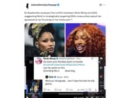 DJ Akademiks diskutoval o Nicki a Rowe's Feud (obrázek přes x/ @chatn*gga101)