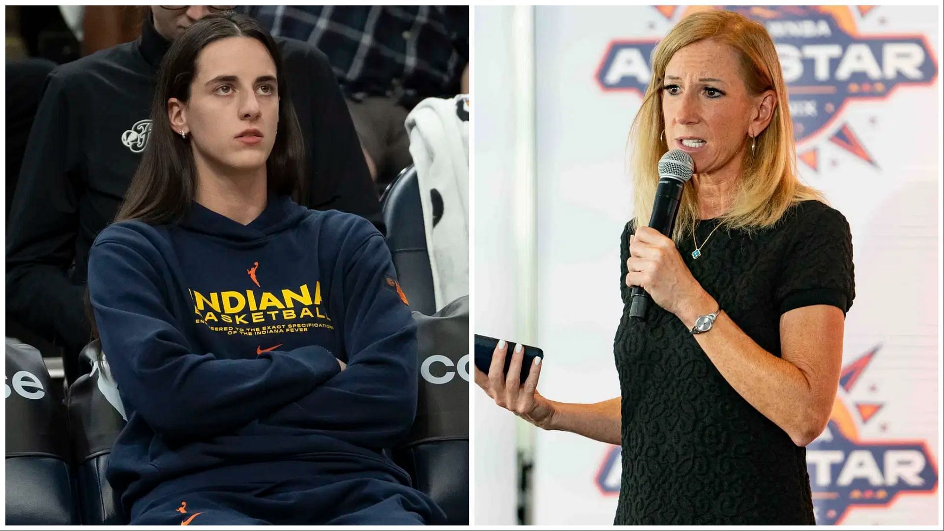 Christine Brennan drops bombshell remark on Cathy Engelbert over treatment of Caitlin Clark. (Photos: IMAGN)