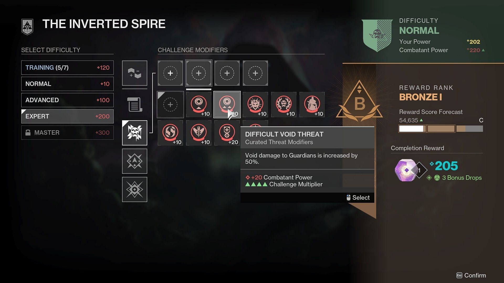 Threat and Faction modifier are available in the same section (Image via Bungie)