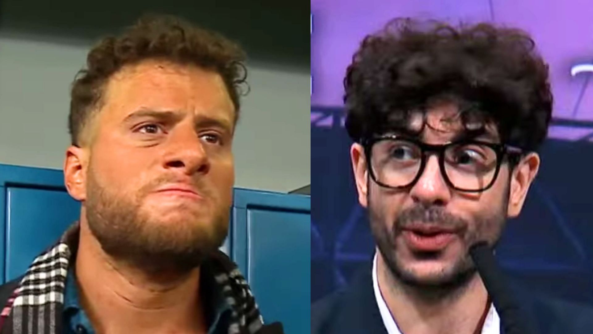 MJF (left) and Tony Khan (right) (Images via AEW YouTube) 