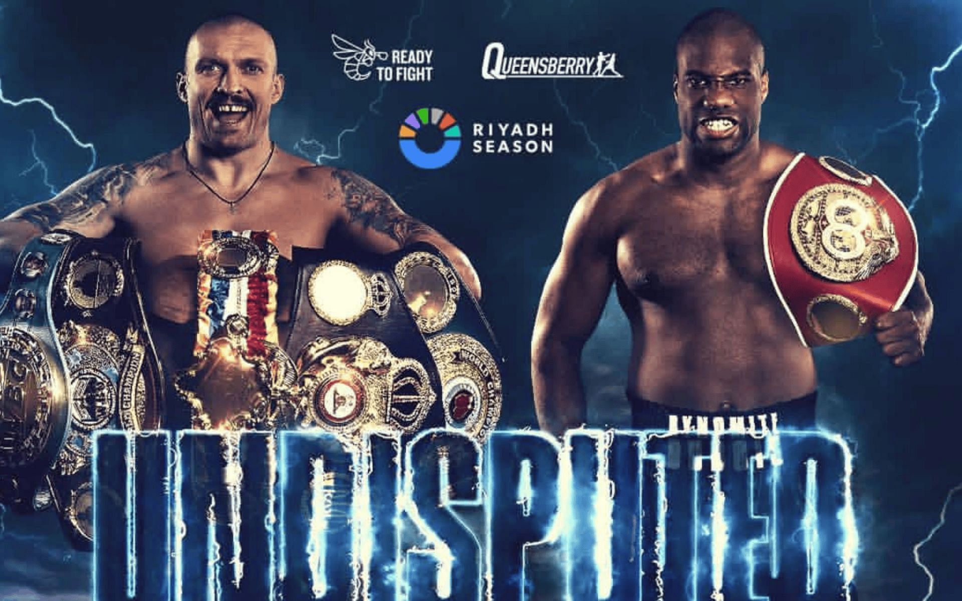 Oleksandr Usyk (left) faces Daniel Dubois (right) for the undisputed heavyweight title. [Image courtesy: @queensberrypromotions on Instagram]