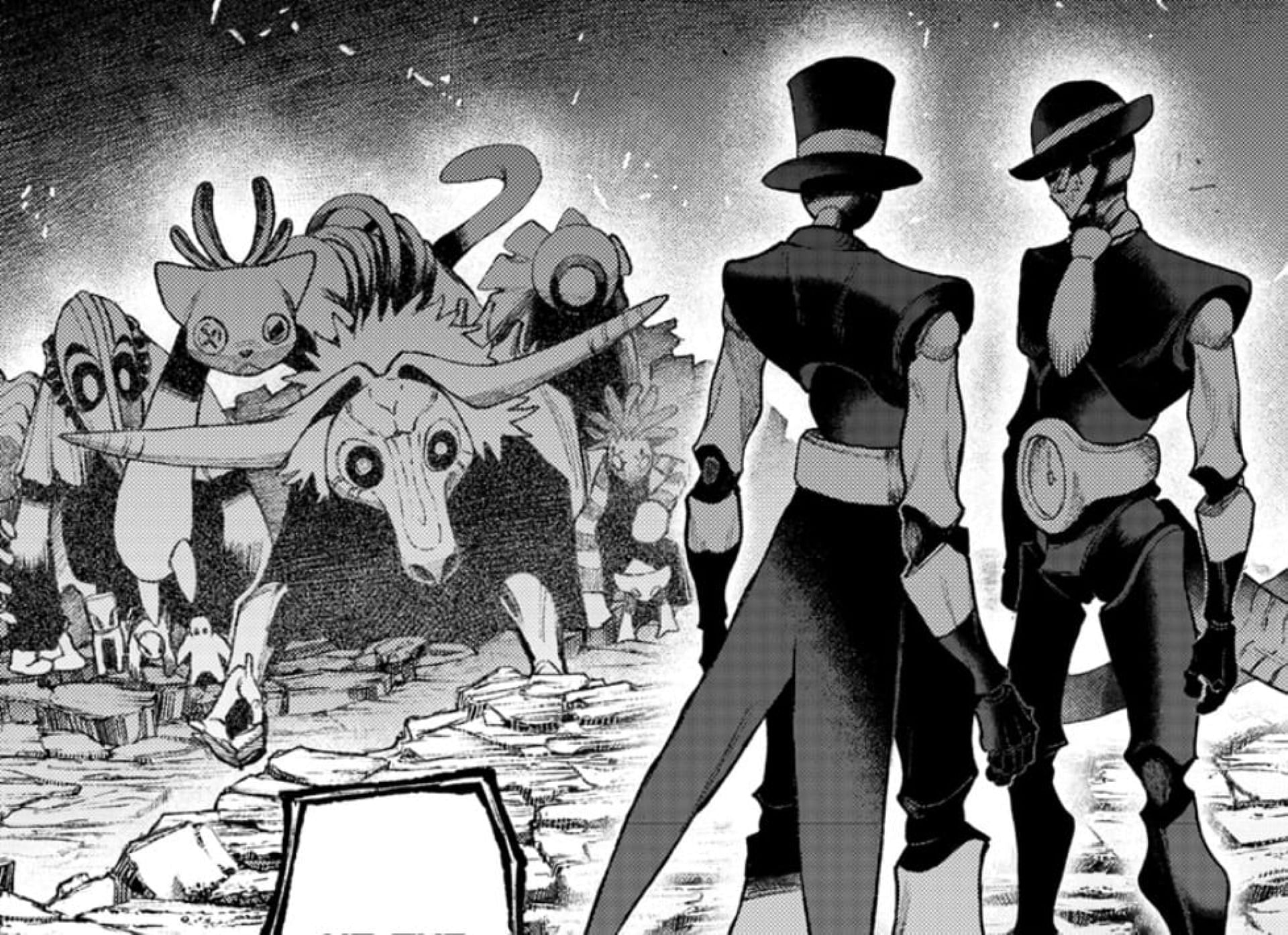 The Adderoy brothers face Mymo&#039;s summons (Image via Kodansha)