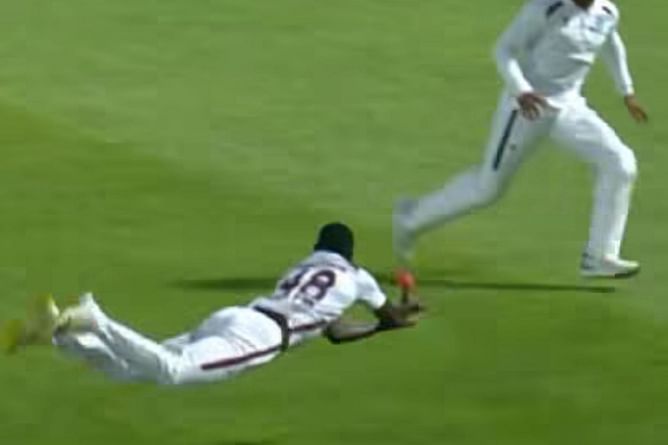 Travis Head falls to a spectacular diving catch from substitute fielder in WI vs AUS 2025 3rd Test [Watch]