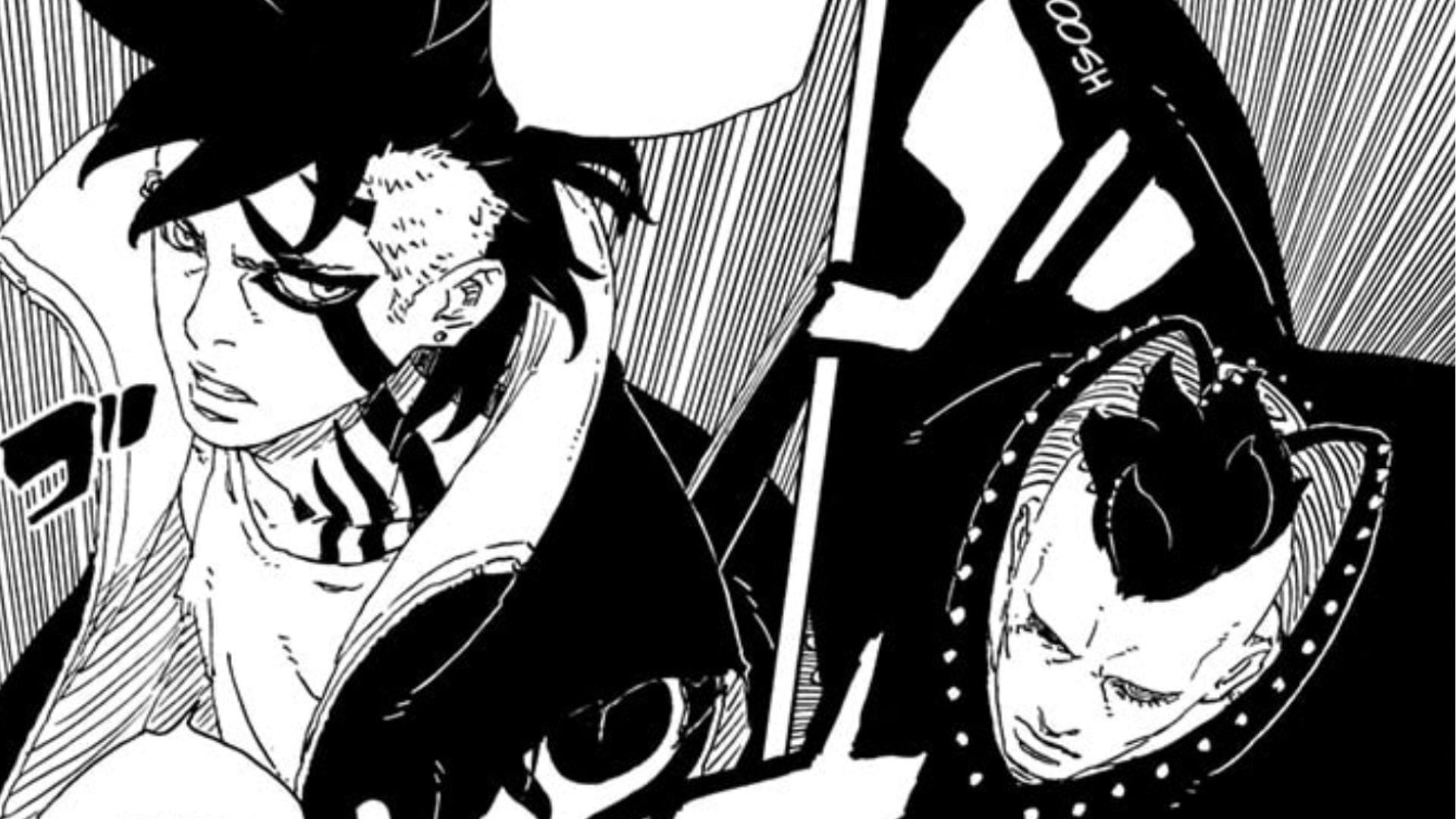 Kawaki and Jura as seen in Boruto: Two Blue Vortex chapter 24 (Image via Shueisha)