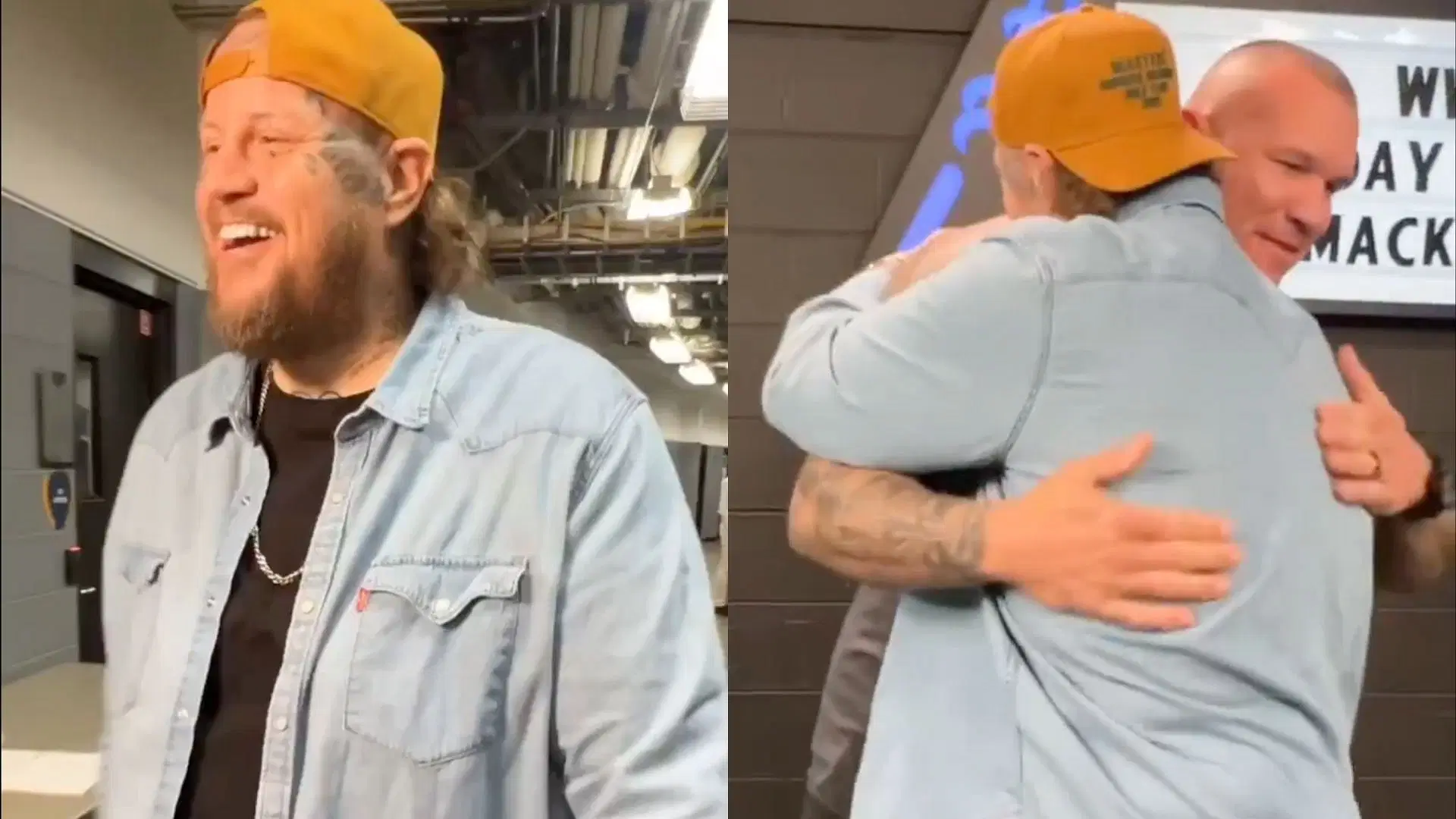 Jelly Roll and Orton shared a heartfelt moment ahead of SmackDown. [Image credits: WWE on X]
