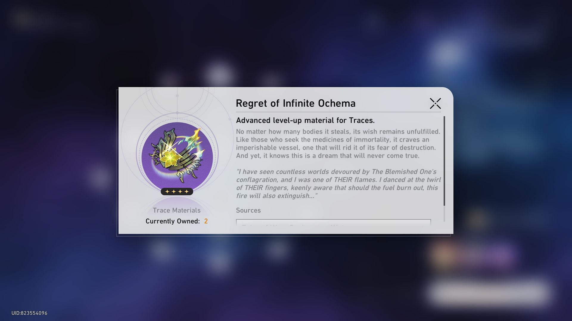 Regret of Infinite Ochema (Image via Sportskeeda Gaming || HoYoverse)
