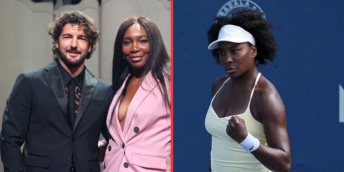 Andrea Preti and Venus Williams (left), Venus Williams (right), Sources: Getty