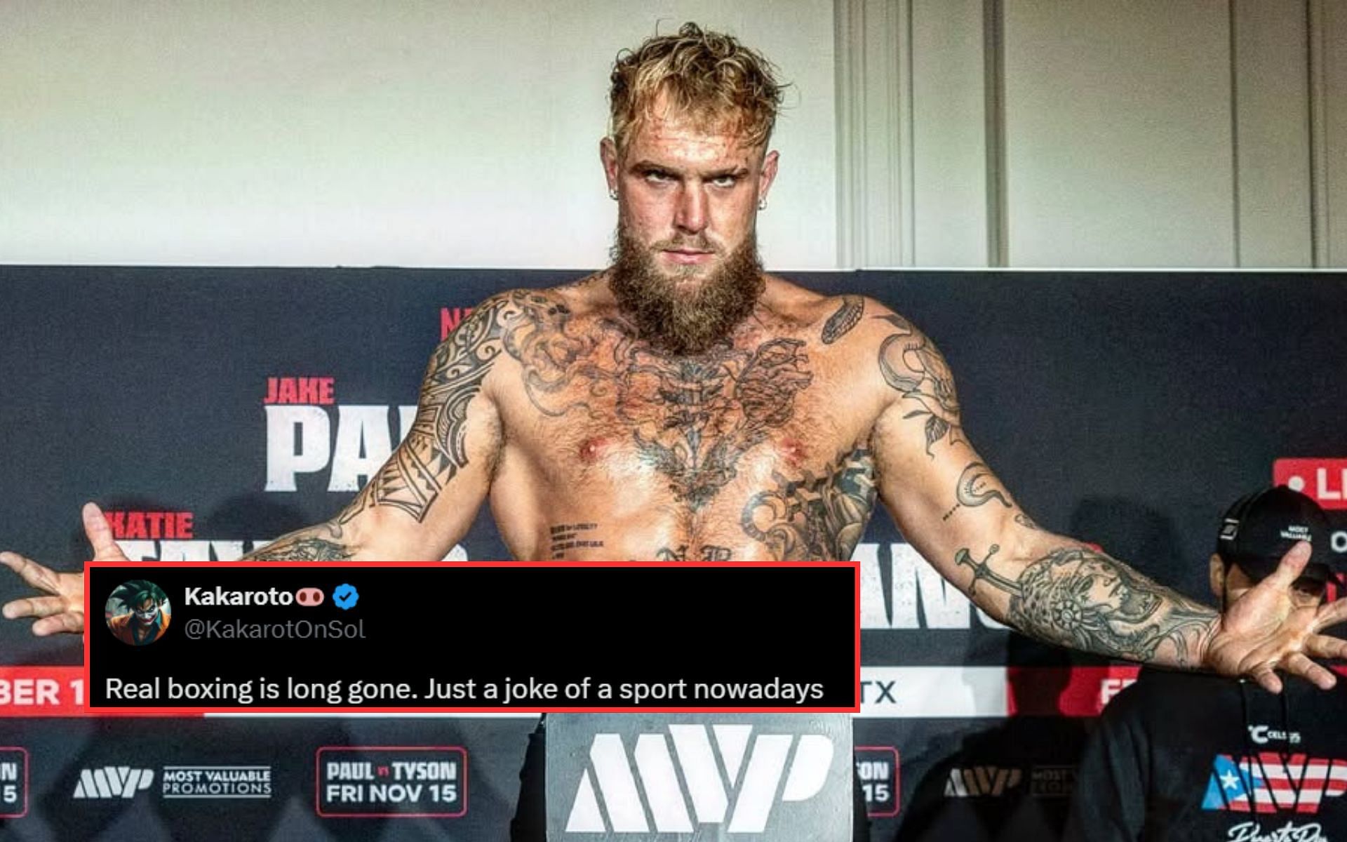 Jake Paul (in frame) is now a ranked boxer. [Image courtesy @jakepaul on Instagram]