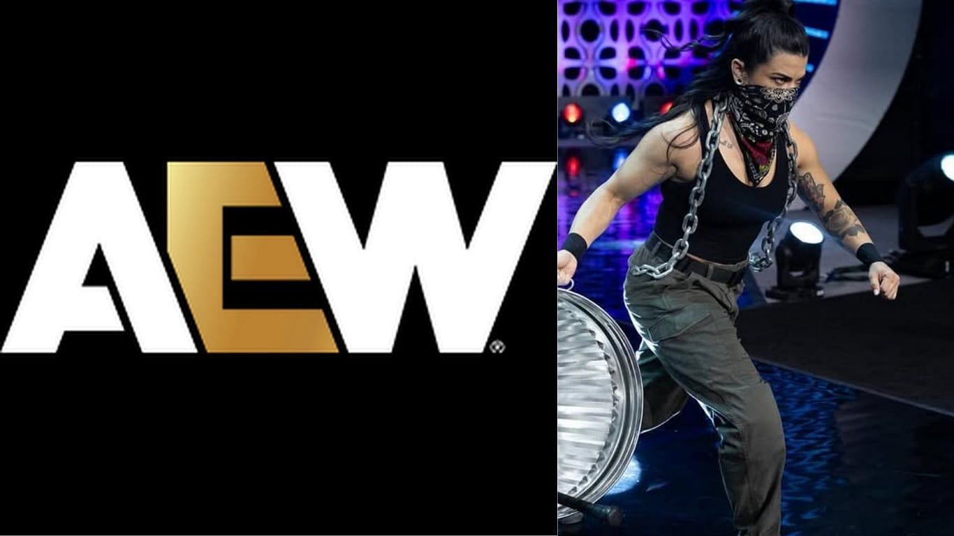 AEW star and logo
