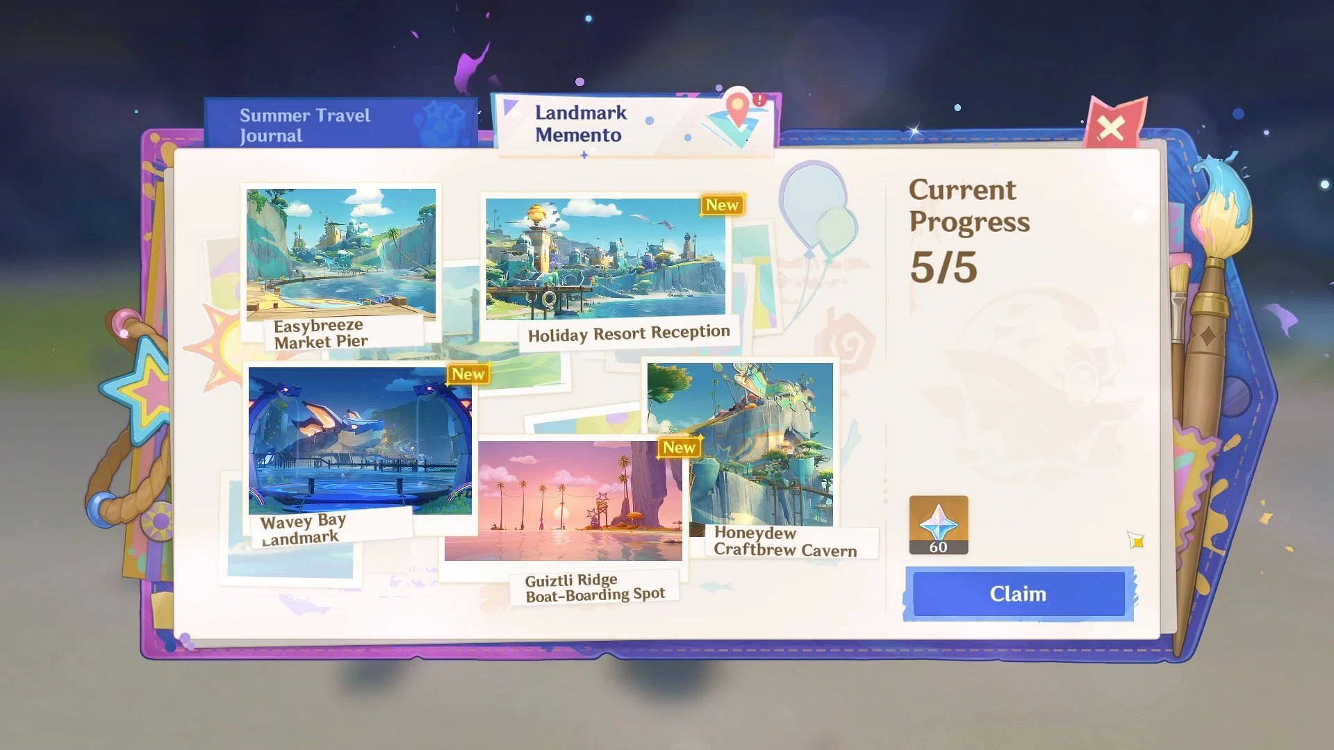 Easybreeze Album - Landmark Memento (Image via HoYoverse)