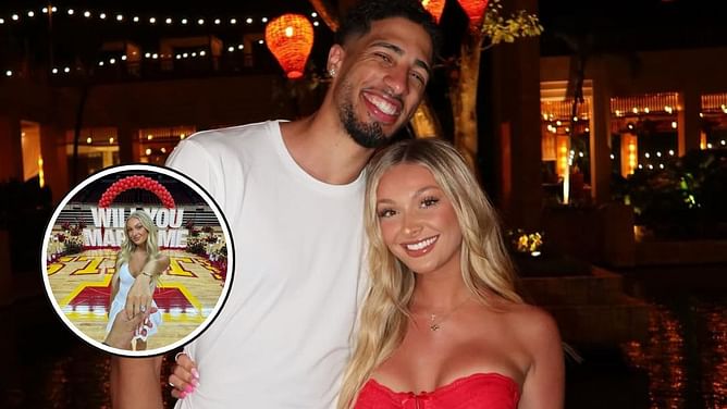 "Congrats you two" - Lexie Hull, Myles Turner & other stars erupt with joy over Tyrese Haliburton's proposal shocker to GF Jade Jones