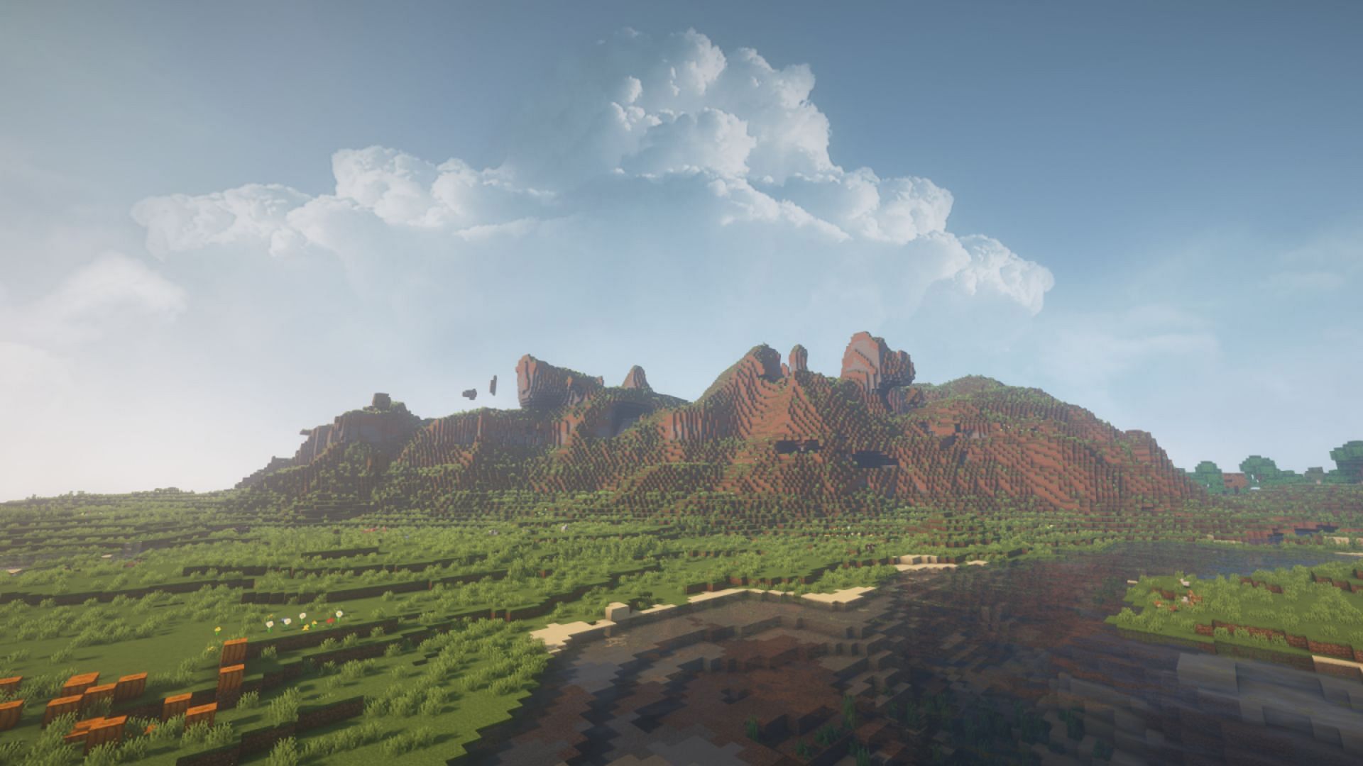 Dramatic Skys brings realistic sky textures to the game (Image via CurseForge/thebaum64)
