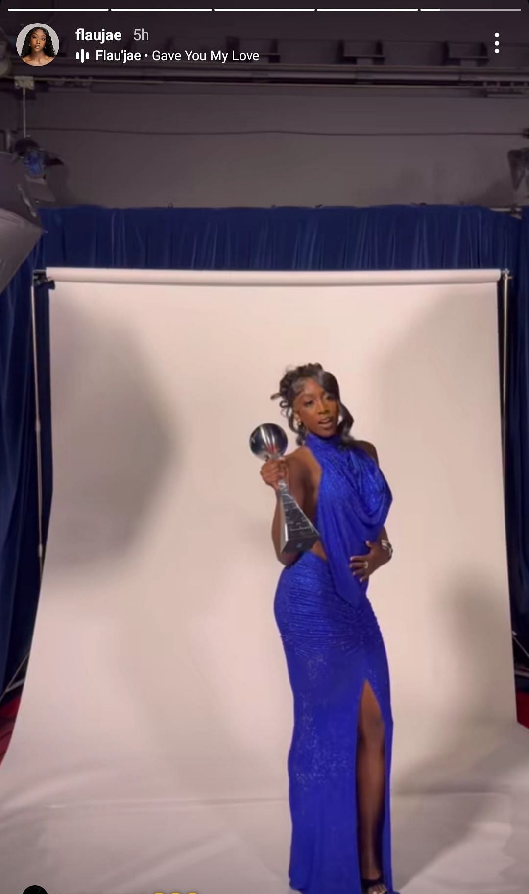 Flau&#039;jae Johnson at the EPSYs award (Image via Instagram @flaujae)