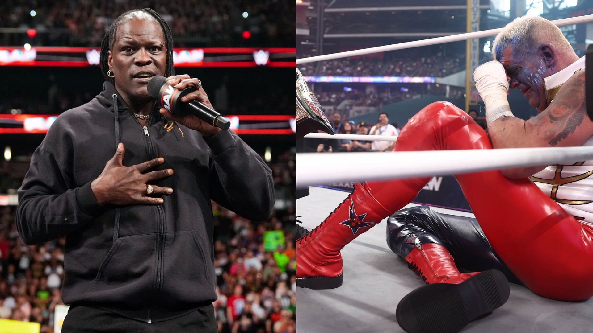 R-Truth and Dustin Rhodes are former tag team partners [Photos: wwe.com and allelitewrestling.com]