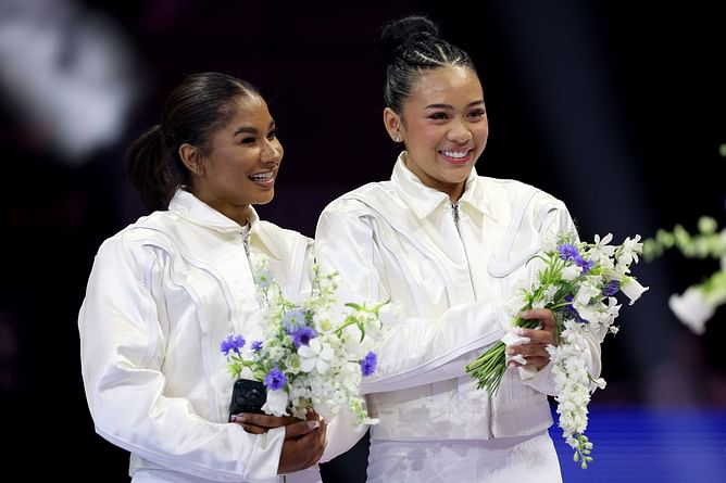 Suni Lee hypes up Jordan Chiles as the latter shares whirlwind life featuring SI Swimsuit, WNBA appearances and more