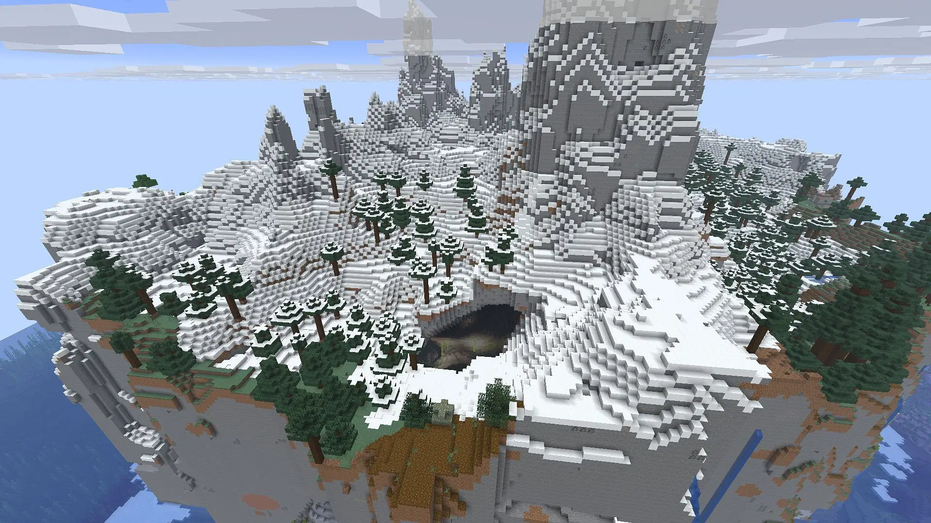 A beautiful cliff island (Image via Mojang)