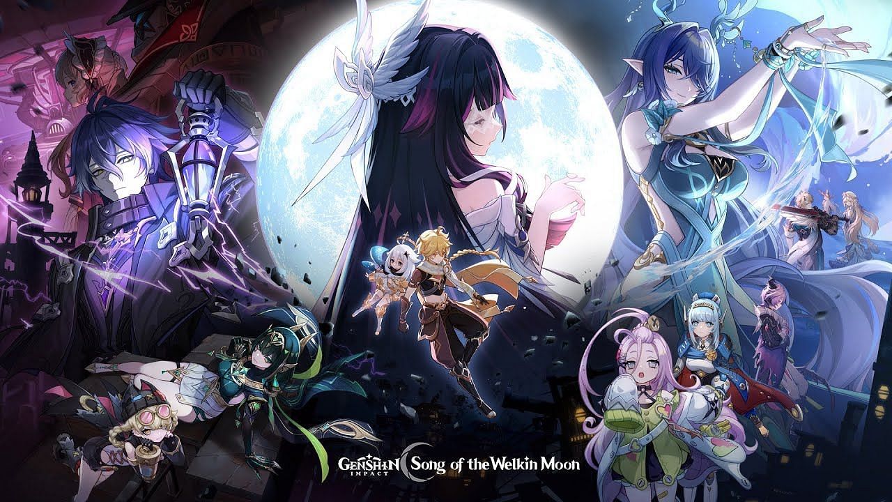 Official art of Song of the Welkin Moon Teaser: Moonlit Ballad of the Night (Image via HoYoverse)