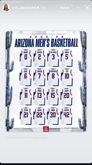 Savannah James shares Bryce James’ Arizona Jersey number reveal - Image source: Instagram/@mrs_savannahrj