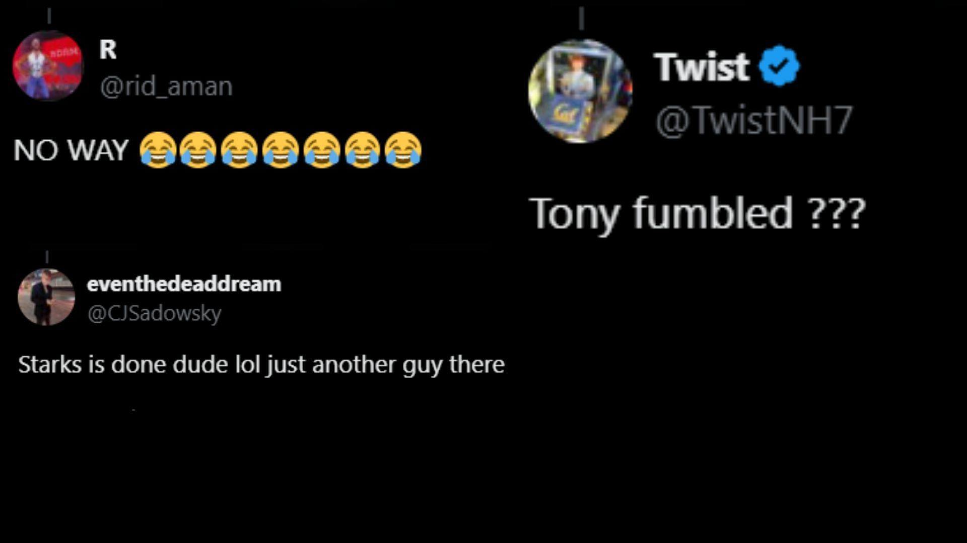 Fans react to Ricky Saints losing to Jasper Troy (Images via @JunkyardAkiyama&#039;s X handle)