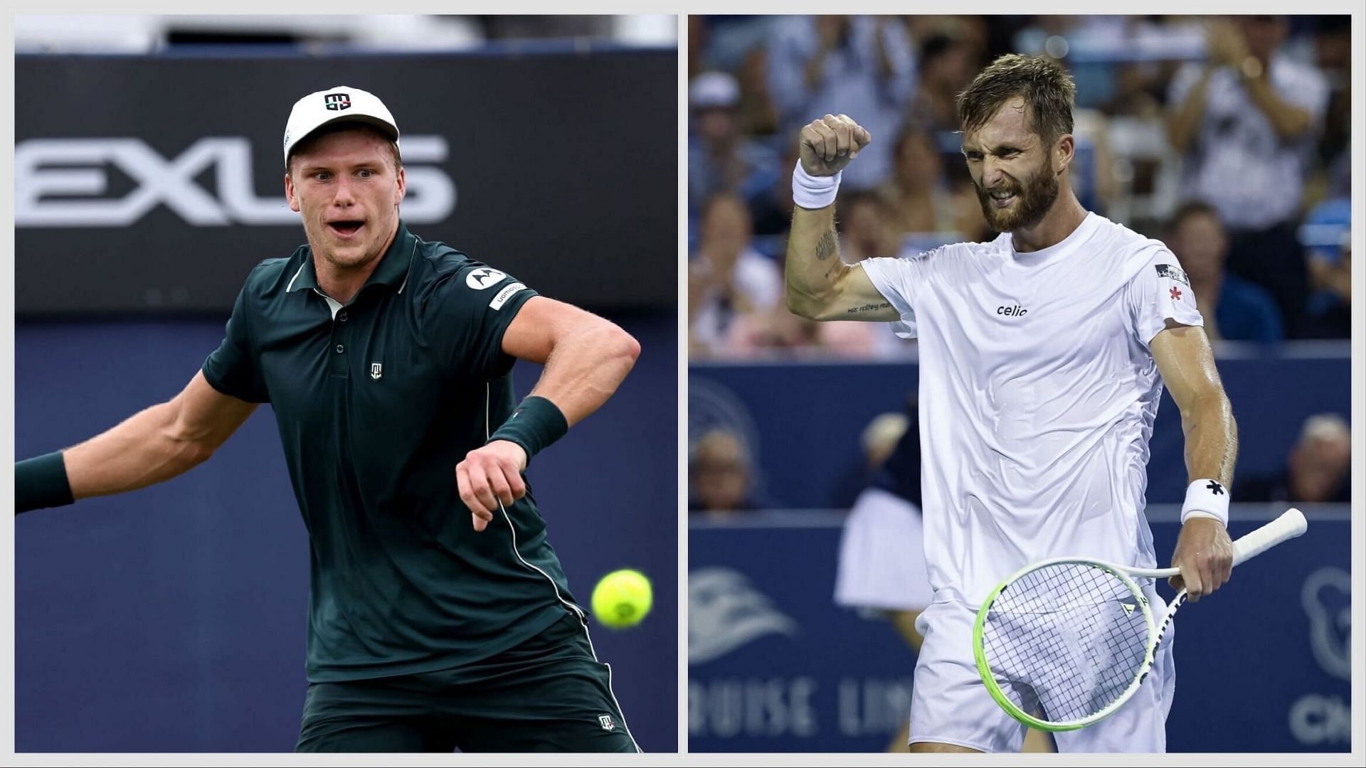 Jenson Brooksby vs Corentin Moutet is one of the first-round matches at the Canadian Open 2025. (Photos: Getty)