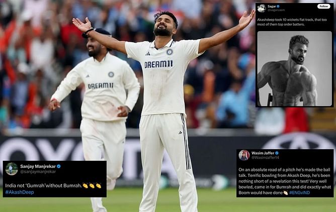 "Did exactly what Boom would have done" - Social media reacts as Akash Deep finishes with 10-wicket haul in ENG vs IND 2025 2nd Test