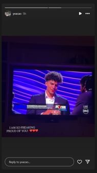 Screenshot of Yva Cao's Instagram story (Credits: @yvacao)