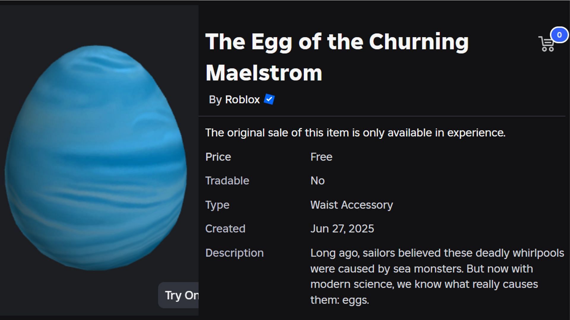 The Egg of the Churning Maelstrom (Image via Roblox)