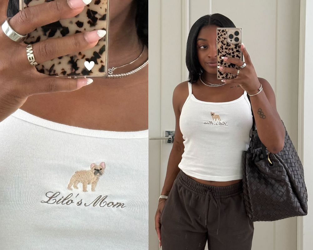 Jonathan Owens&#039; wife Simone Biles pays special tribute to Bears safety with custom jewelry piece [PIC] [IG/@simonbiles]