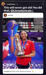 Gottlieb's IG stories (Credits: @coachlindsayg)