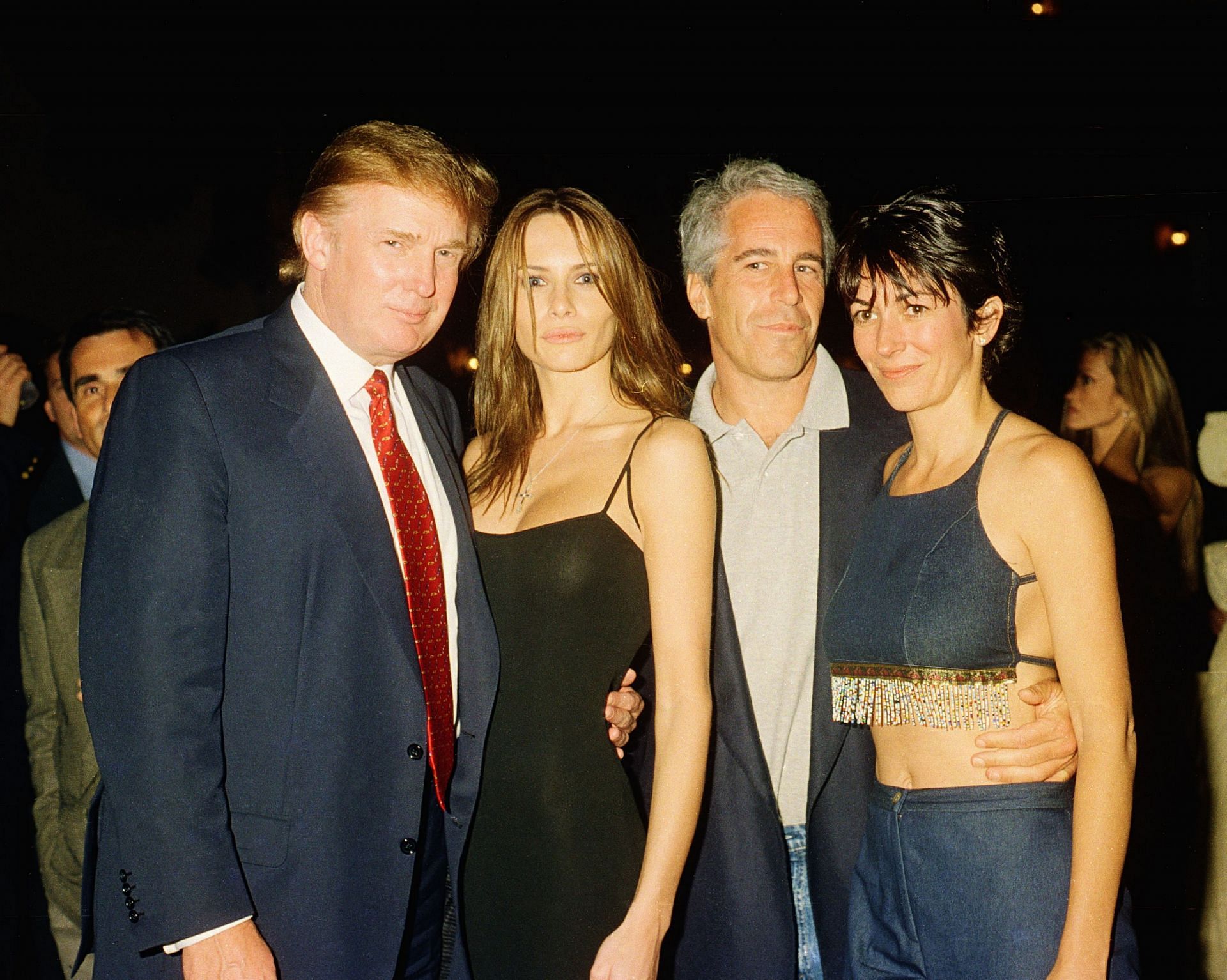 Trump, Knauss, Epstein, &amp; Maxwell At Mar-A-Lago - Source: Getty