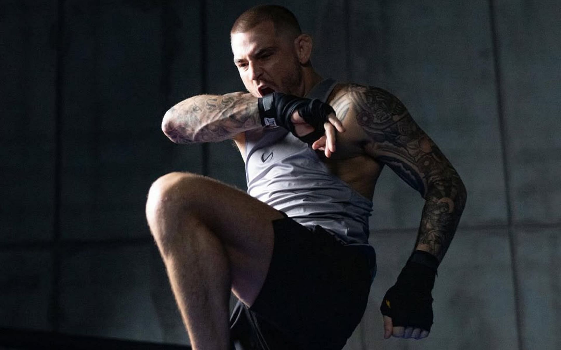 Dustin Poirier [in frame] is leaving not stones unturned for his retirement fight. [Image courtesy: @dustinpoirier on Instagram]