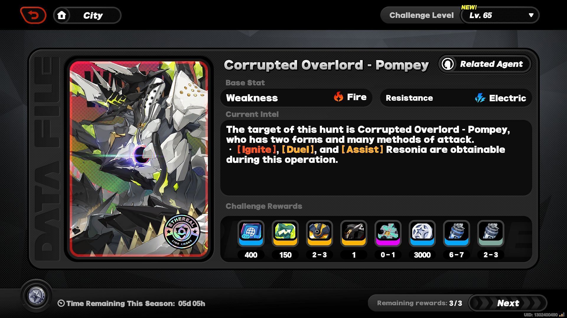 Corrupted Overlord&mdash;Pompey Notorious Hunt (Image via HoYoverse)