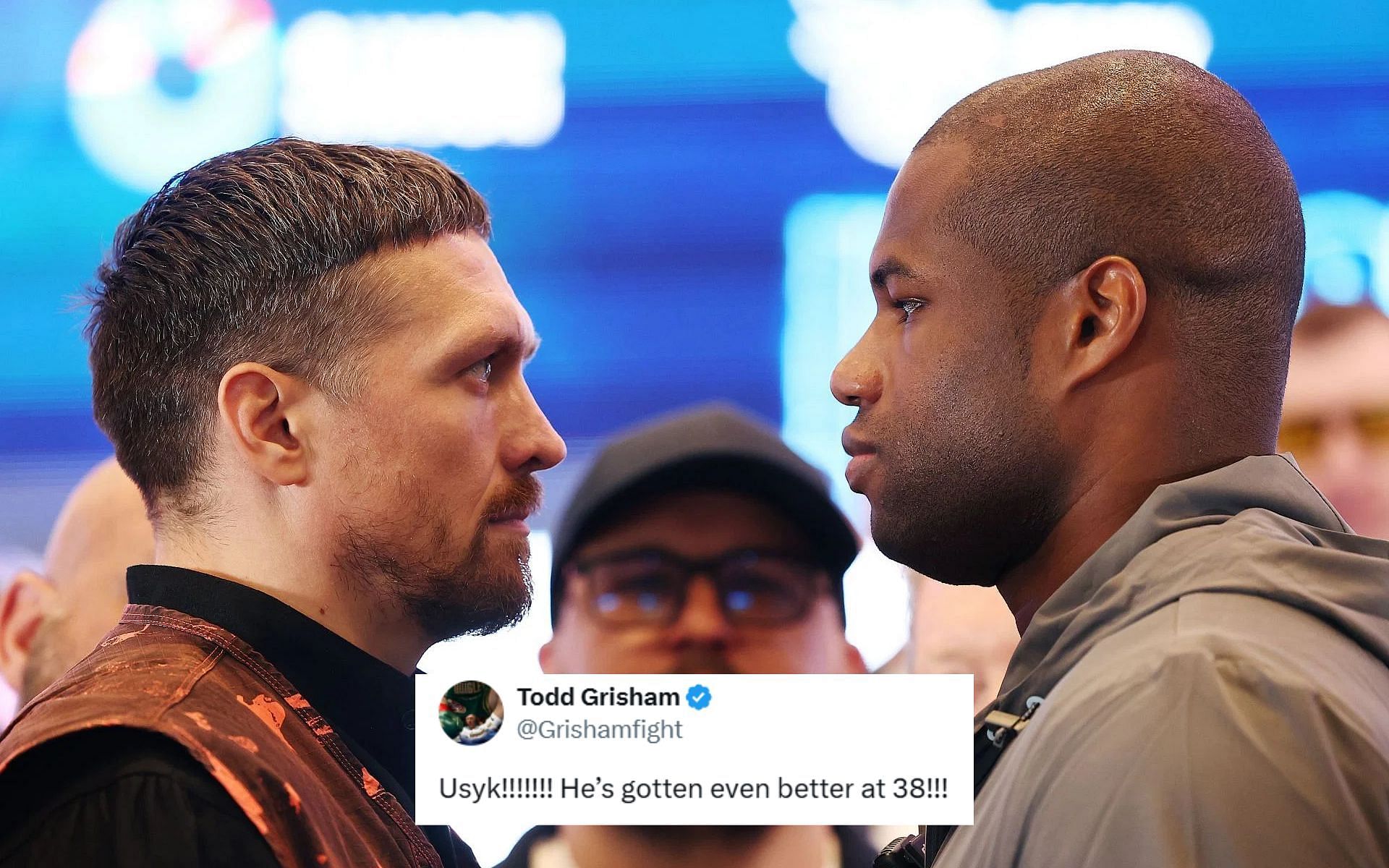 Oleksandr Usyk (left) earns everyone