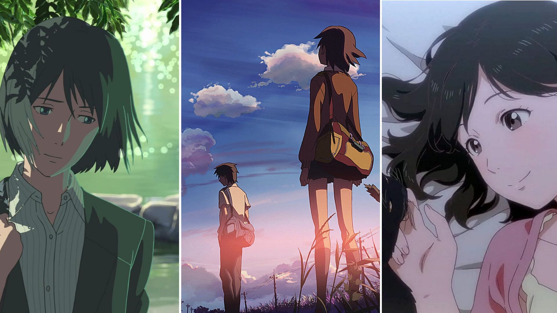 The Garden of Words, 5 Centimeters per Second, She and Her Cat