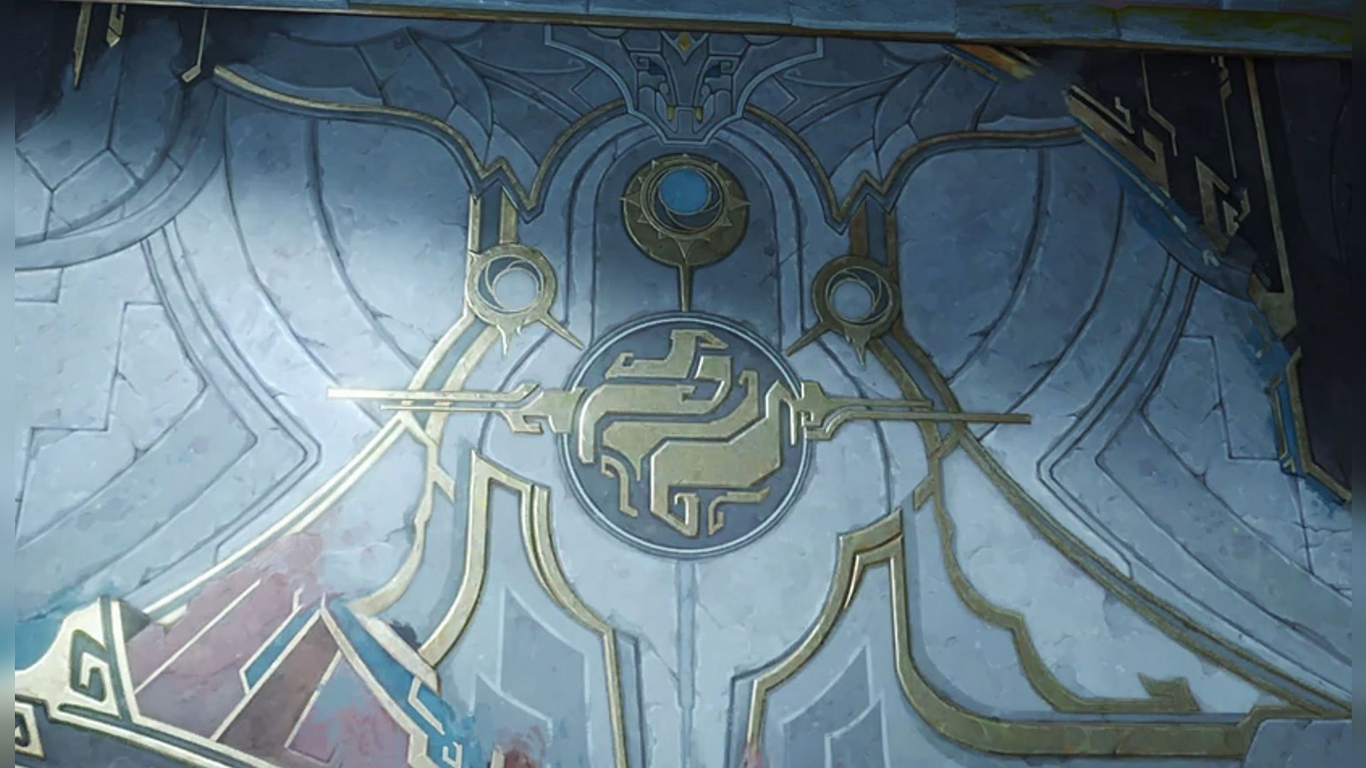 Nibelung&#039;s mural with Teyvat and the three moons (Image via HoYoverse)