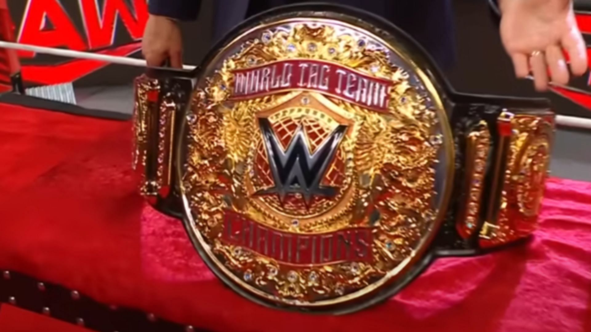 The tag titles were almost lost (Credit: WWE on YouTube)