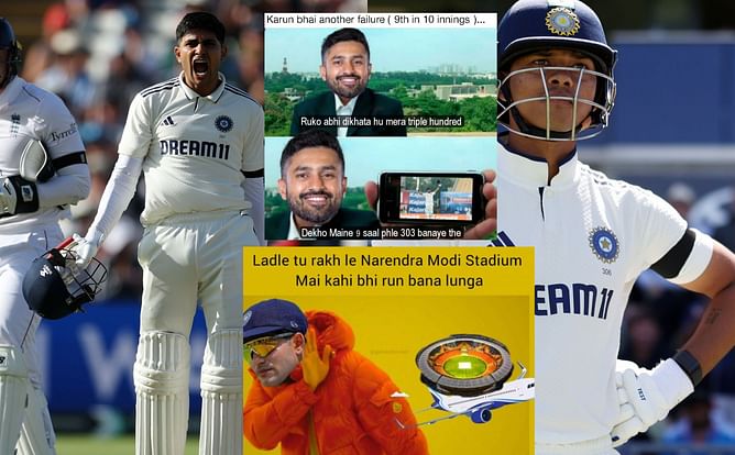 "Same bat, same celebration, but no outside edge" - Top 10 funny memes from Day 1 of 2nd ENG vs IND 2025 Test at Edgbaston