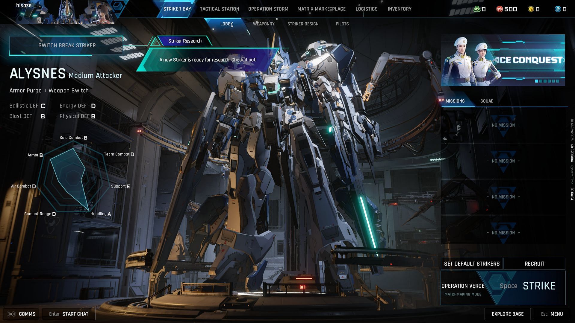 Striker Bay in Mecha BREAK (Image via Sportskeeda Gaming | Amazing Seasun Games)