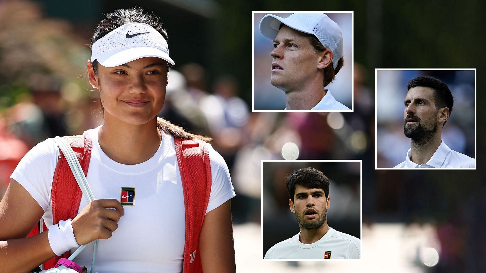 Emma Raducanu Novak Djokovic Jannik Sinner Wimbledon