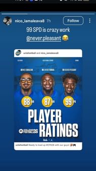 Iamaleava's Instagram story