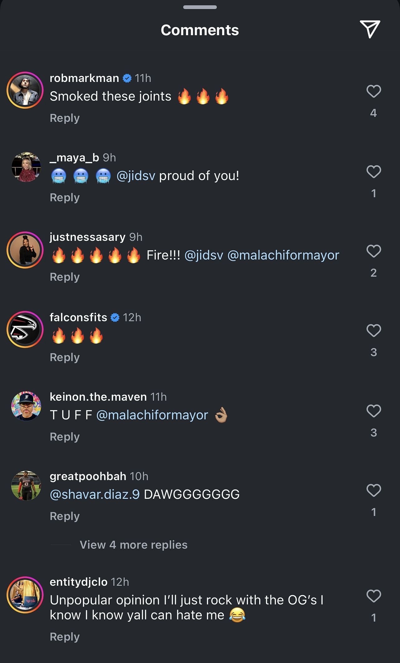 Instagram comments