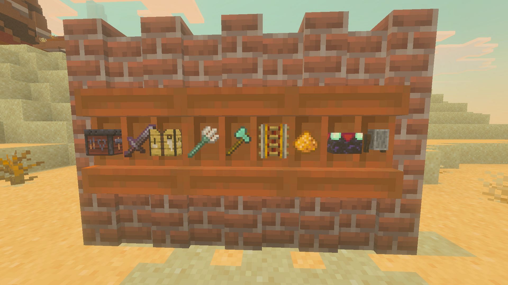 Minecraft shelf