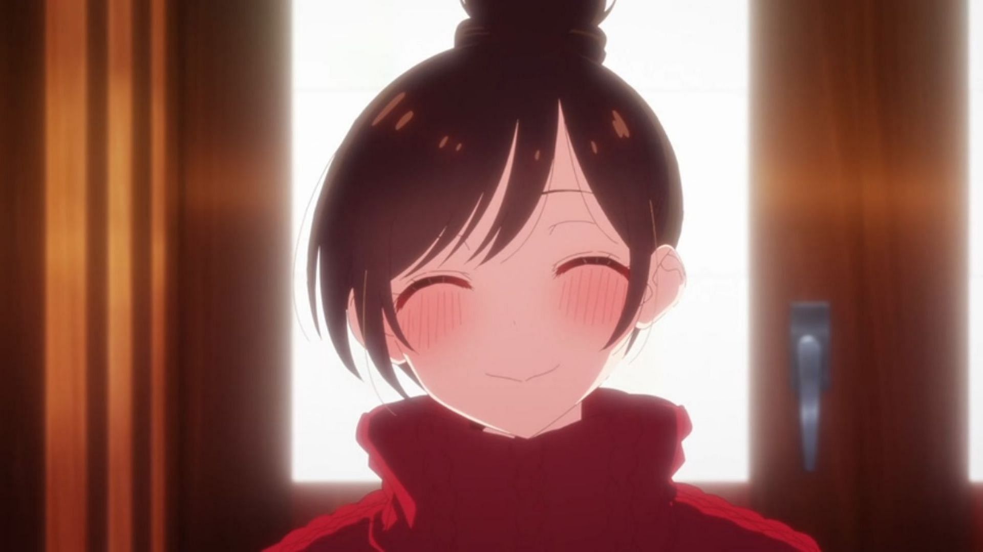 Chizuru Ichinose, as seen smiling (Image via TMS Entertainment)