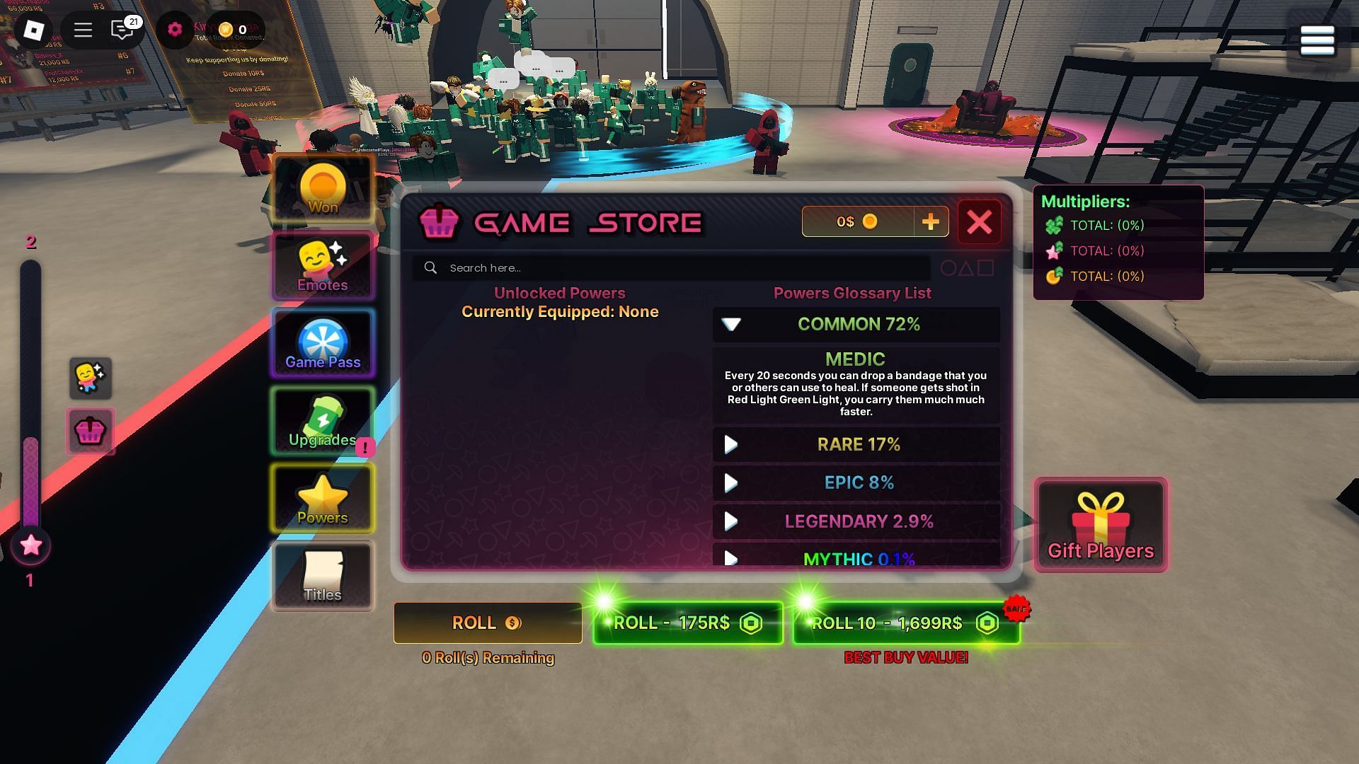 Powers screen (Image via Roblox)