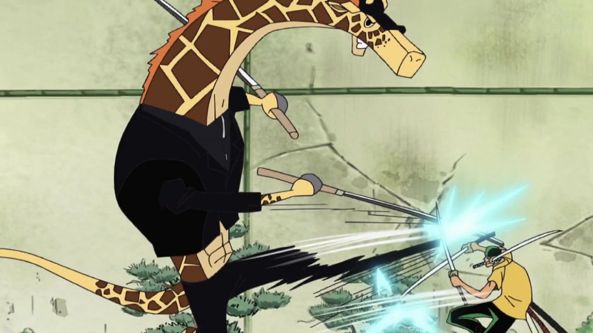 Kaku&#039;s Four Sword Style as seen in One Piece (Image via Toei Animation)