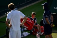 Jarry and his son at The Championships - Wimbledon 2025 - Source: Getty