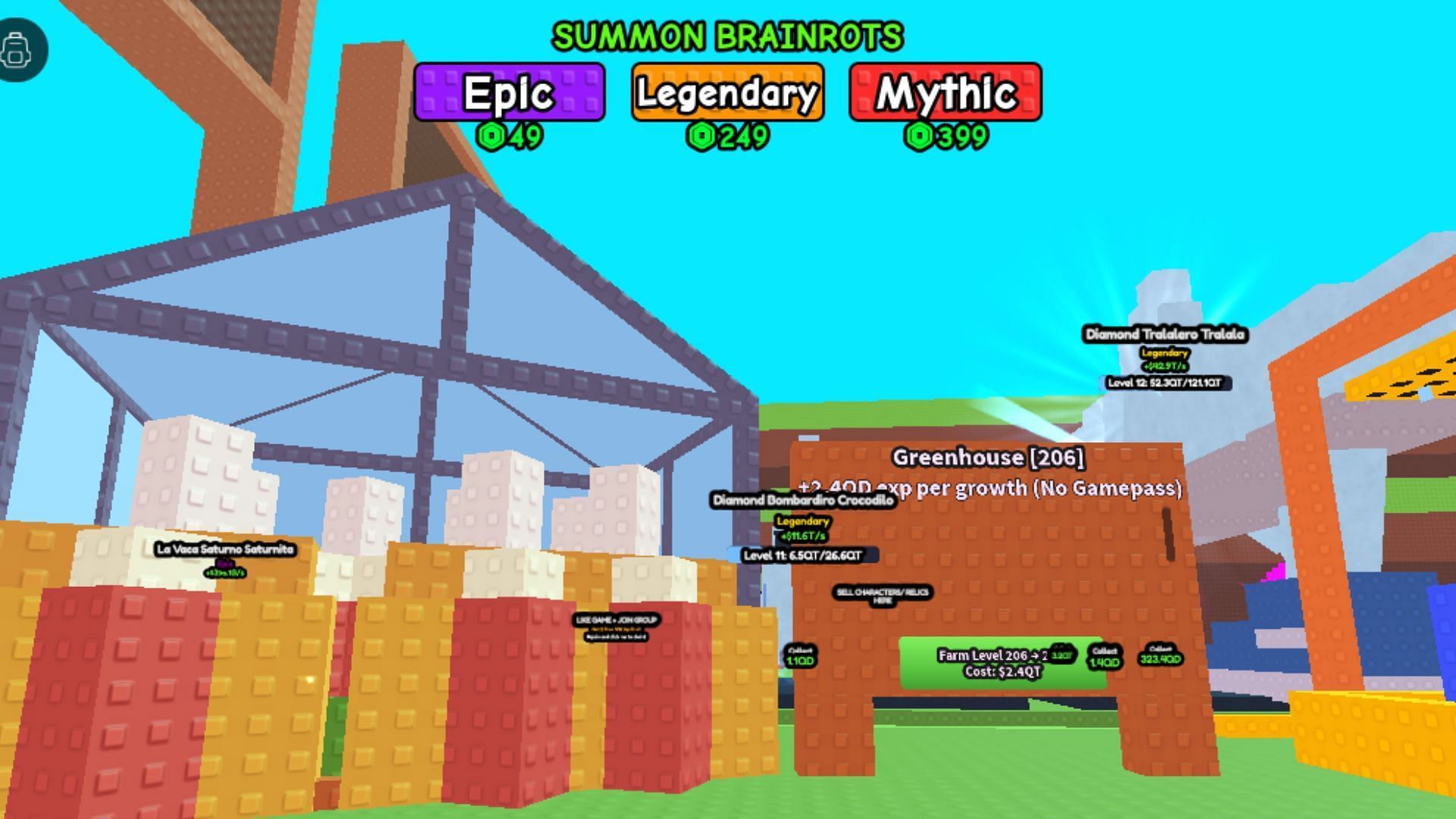 The Greenhouse farm (Image via Roblox)